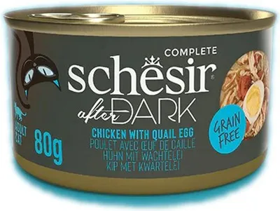 Zdjęcie produktu dla Schesir 21112103, Dorosły, Każda rasa, Kurczak, Quail Egg, 80 g, Nie zawiera ziarna