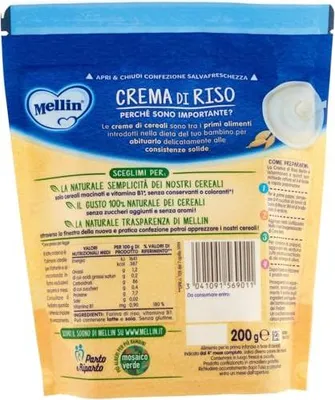 Produktbild von Mellin TestPaket Creme, Crema riso - Multicereali - Mais e tapioca, 3x 200g + italian Gourmet polpa 400g