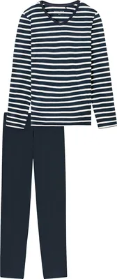 Produktbild von Schiesser Damen-Schlafanzug dunkelblau 48