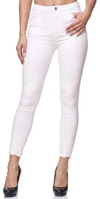 Imagen del producto de Elara Damen Jeans Chunkyrayan 4D434, color blanco, talla 44 (2XL), de la colección Berlin