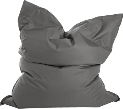Produktbild von mokebo Sitzsack Outdoor XXL für Kinder & Erwachsene 'Der Große', Bean Bag, Sitzkissen, Liegekissen oder Riesen-Sitzsack mit Füllung, Bodenkissen groß für Balkon & Terasse, 130x170cm, Anthrazit