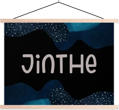 Produktbild von MuchoWow® Textilposter Jinthe - Pastell - Mädchen 150x113 cm mit holzfarbenen Rahmen - Poster