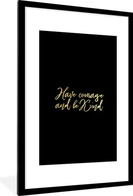 Produktbild von MuchoWow® Gerahmtes Poster Zitate - Selbstvertrauen - Gold - Schwarz 60x90 cm - Poster mit Schwarzem Bilderrahmen Wandposter Rahmen Foto Bilder - Dekoration - Wandposter Wohnzimmer - Hochwertig