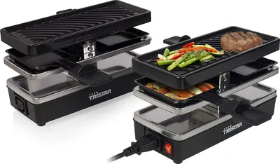 Produktbild von Tristar RA-2742, 4 Person(en), 2 Zone(n), Schwarz, Edelstahl, Rechteckig, 238 x 104 mm, 0,7 m