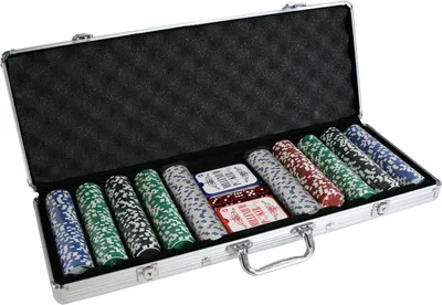 Produktbild von GAMES - Pokerchip-Koffer mit 500 Jetons - Mehrfarbig - 140500 - Kartenspiel - Metall - 2 bis 6 Spieler - Spielkarten - Gesellschaftsspiele - 11,5 g - 56 cm x 21 cm