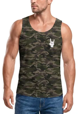 Produktbild von Tanktop Herren mit Grafik-Print - Design Metal- Trägershirt Baumwolle Sommer Sport Streetwear Neverless®
