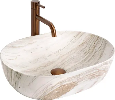 Zdjęcie produktu dla Umywalka Nablatowa Rea Amelia 48 Saturn Beige