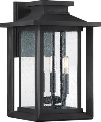 Zdjęcie produktu dla Kinkiet zewnętrzny Wakefield czarny 3xE14x40W kompozyt wym:43,3x27,3x29,9cm IP44 Quoizel