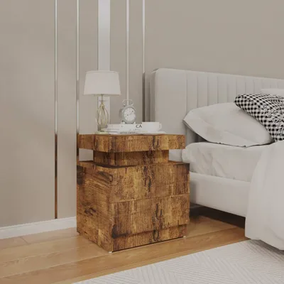 Produktbild von Nachttisch Räuchereiche 45x35x52 cm Holzwerkstoff , Nachttische & -schränke Design 2024