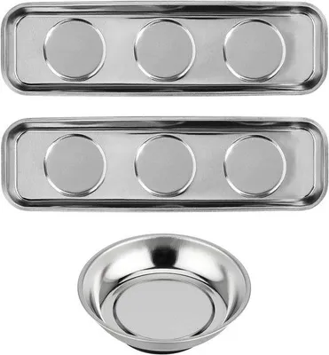 Produktbild von Famanu Magnetische Werkzeugschalen Set 3 Stück rund und rechteckig