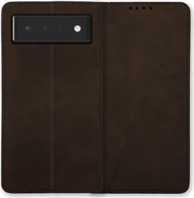 Produktbild von Bookstyle 'Premium' Schutzhülle Klapphülle Schutztasche Etui Cover für Google Pixel 6 pro - Coffee