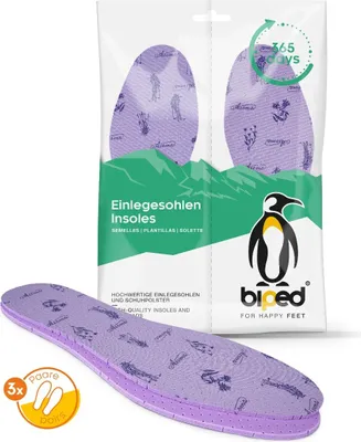 Produktbild von biped 3 Paar antibakterielle Einlegesohlen mit Lavendelduft z2780(36-37)