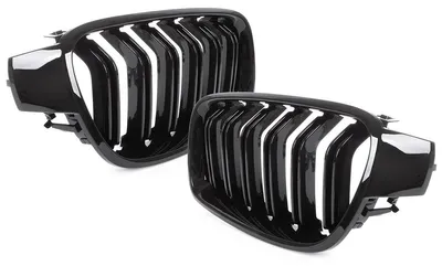 Kühlergrill DOPPELSTEG Schwarz Glanz für BMW F30 F31 Limo Touring 2011-15 – Produktansicht
