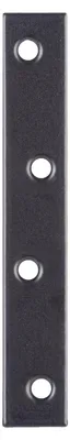 Produktbild von Alberts 825096 Flachverbinder - verzinkt - schwarz - kunststoffbeschichtet - 100 x 15 x 1,75 mm, 100er Set