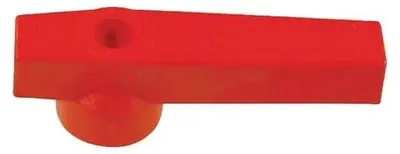 Image de Poignée rouge en plastique pour robinet à bille