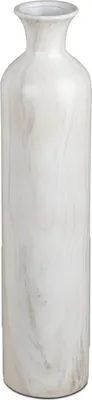 Produktbild von Deko Bodenvase MARMOR rund H. 52cm creme braun Keramik Formano