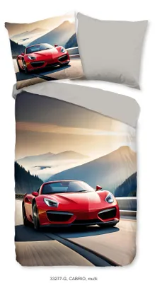Produktbild von Duvet cover Good Morning 135x200 + 1* 80x80 cm - Red sports car
