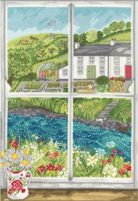 Obrázok produktu pre Súprava na vyšívanie krížikom Bothy Threads "Daisy Window", XDD5, 25x36cm