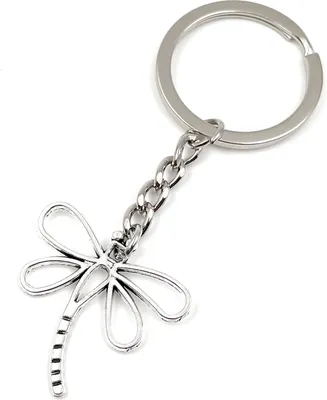 Immagine prodotto di Portachiavi Onwomania - "Insetto libellula parassita" - portafortuna in metallo ideale come regalo, ad esempio per la migliore amica o la mamma