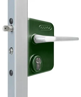 Image de Serrure applique pour portail LAKQ40U2LV pour profil de 40 à 60mm - LOCINOX - LAKQ4040U2L6005VSZM