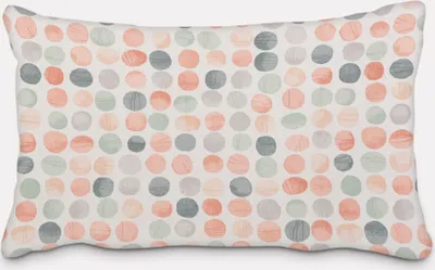 Produktbild von SCHÖNER LEBEN. Kissenhülle Panama Dolly Melba Punkte grün orange Größe 60x80cm (HxB) 60x80cm (HxB) Größe