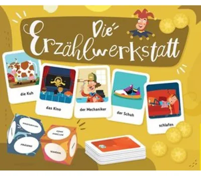 Obrázok produktu pre Die Erzählwerkstatt. 132 Karten, 2 Würfel, 60 Spielmarken, 1 Spielanleitung