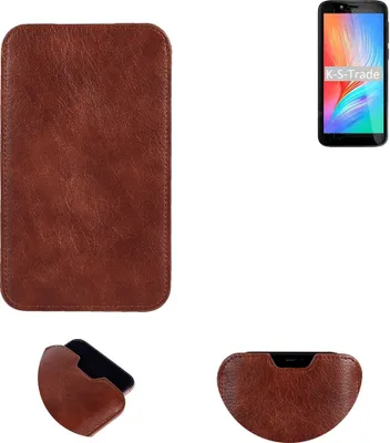 Produktbild von K-S-Trade Schutzhülle Handyhülle kompatibel mit Elephone U5 Handytasche Kunstleder Sleeve in braun