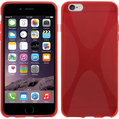 Produktbild von PhoneNatic Case kompatibel mit Apple iPhone 6s / 6 - rot Silikon Hülle X-Style + 2 Schutzfolien