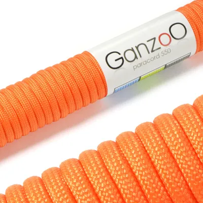 Produktbild von Paracord 550 Seil 4mm Schnur Typ 3, Nylon & Polyester, ideal für Basteln von Hundeleine Halsband Armband/Camping Survival und Outdoor, 30 Meter Allzweckseil 7 Innenstränge, Orange