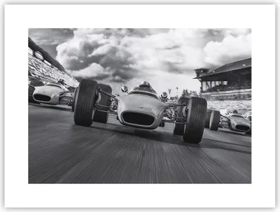 Produktbild von Poster - Poster ohne Rahmen - Formel 1 Schwarz und Weiß - 40x30 cm - Wand Bild - Wanddeko - Wandbilder - Kunstposter - Wandposter - Bilder - Kunstdruck - Wanddekoration - Wandbild - P2XAA40x30-4127