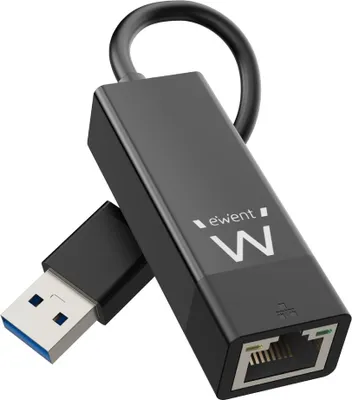 Image de Adaptateur Réseau Ewent EW1017 Gigabit Ethernet USB 3.2 Gen 1 Noir