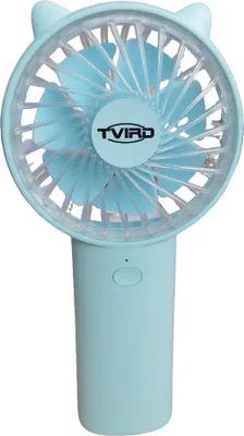Produktbild von TVIRD Handventilator Hellblau – Tragbarer Mini-Ventilator USB-aufladbar | Leiser Akku-Ventilator für Reise, Büro & Sommer