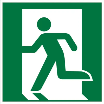 Produktbild von Dreifke® Rettungszeichen, Rettungsweg/Notausgang linksweisend E001 | PVC lang...