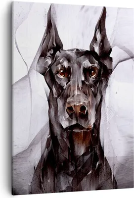 Produktbild von Bild auf Leinwand - Leinwandbild - Einteilig - Hund Abstraktion - 50x70cm - Wand Bild - Wanddeko - Wandbilder - Leinwanddruck - Kunstdruck - Wanddekoration - Leinwand bilder - Wandbild - PA50x70-3999