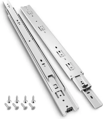 Produktbild von Famanu Schubladenschienen Vollauszug - 500 mm - Kugellager - 100 kg Tragkraft - 1 Paar