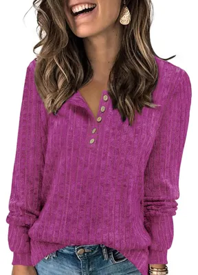 Produktbild von Tanmolo Pullover Damen Herbst Elegant Strickpullover Rosa, XXL