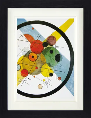 Produktbild von Wassily Kandinsky Gerahmtes Bild Mit Edlem Passepartout | Wand-Bilder | Im Bilderrahmen - Kreise In Kreis, 1923 (40 x 30 cm)
