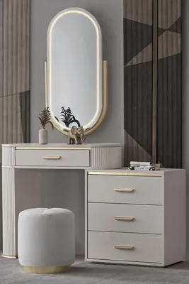 Obrázok produktu pre Elegantný toaletný stolík so zrkadlom a praktickým úložným priestorom