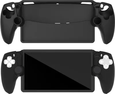 Immagine prodotto di Per la console Sony PS5 custodia protettiva in silicone con design antiscivolo nero