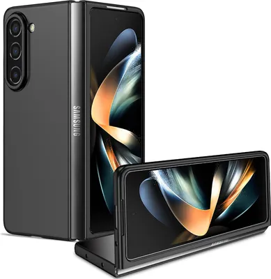 Image de Etui pour Samsung Galaxy Z Fold 5, étui fin et dur en PC résistant aux rayures noir