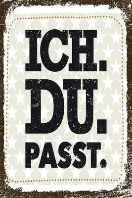 Produktbild von vianmo Holzschild 30x20 cm Ich Du Passt