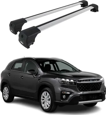 Image de Barres De Toit Transversales pour Suzuki SX4 S-Cross 2020-2023 Alu Gris ABE