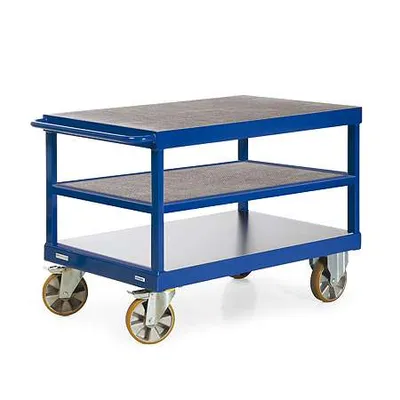 Produktbild von Bako Logistiksysteme Tischwagen R2200 mit 3 Ladeflächen und Schiebegriff 2200kg Tragkraft 1600x800mm