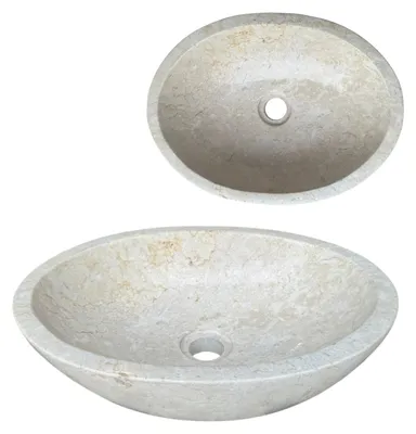 Immagine prodotto di Lendo Online Washbasin Marble 40x30x12 cm Cream Oval