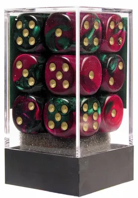 Imagen del producto de Chessex 26634, dados Sada, Verde, Púrpura, Para cualquier género, Alemania, Estados Unidos, 16 mm, 16 mm