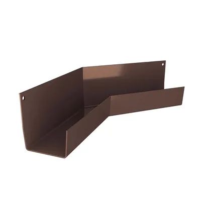 Produktbild von Renoplast® RK65 Aluminium Dachrinnenwinkel, Innenwinkel 135° Braun, Dachrinnen Regenrinne Dachentwässerung Blechkantprofile, Gartenhaus Carport