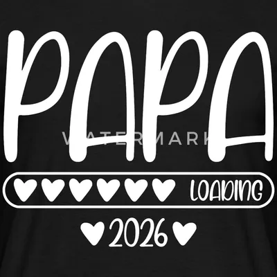 Produktbild von Spreadshirt Papa 2026 loading Männer T-Shirt, XXL, Schwarz
