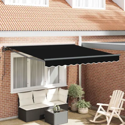 Image de vidaXL Cadre d'auvent noir 350 x 250 cm