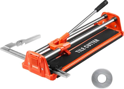Immagine prodotto di VEVOR Tagliapiastrelle da 43,2 cm (manuale) per rivestimenti e piastrelle lucide, tagliapiastrelle con doppia guida, disco in carburo di tungsteno, impugnatura antiscivolo, barra di pressione anti-spostamento