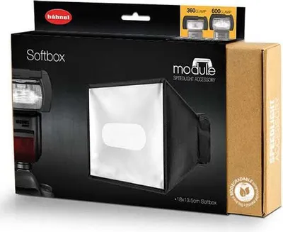 Produktbild von Hahnel Module Softbox, Schwarz, Weiß, 180 mm, 135 mm